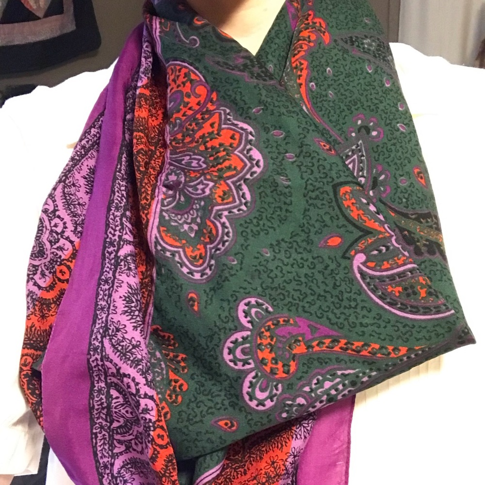 Beautiful purple and green scarf
